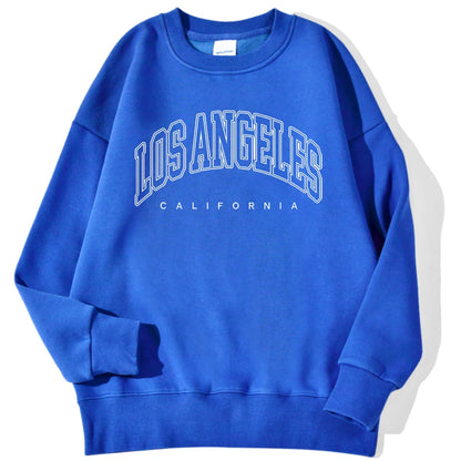 Los Angeles California Letter Print Sweatshirt For Men Fashion High Quality Hoodie Autumn Casual Pullover Simple Loose Clothes