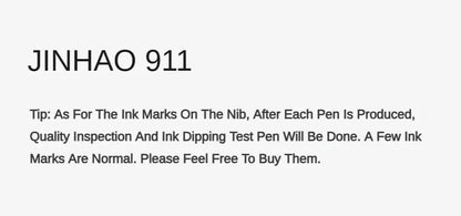 JINHAO 911 Fountain Pen Hooded Nib 0.38mm Extremely Fine Stainless Steel Classic Stationery Office School Writing Supplies