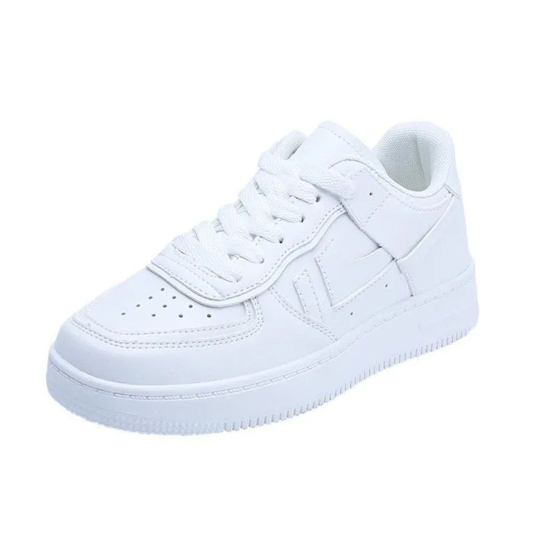 Women Sneakers 2023 Fashion Breathble Vulcanized Shoes Women Pu leather Platform Shoes Women Lace up Casual Shoes White2022