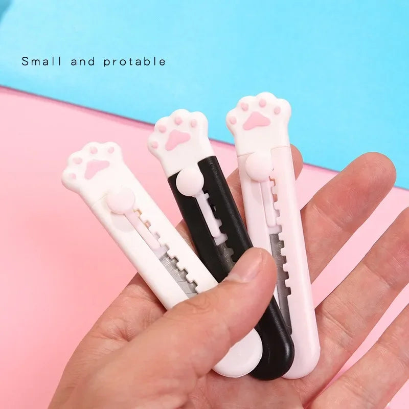 Mini Practical Utility Knives Kawaii Paper Cutter Retractable Envelopes Opener Pocket Knife School Office Supplies Stationary