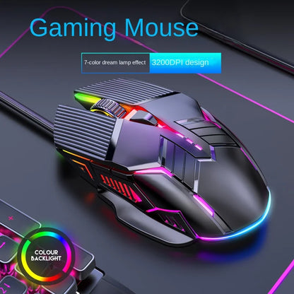 New USB Mouse Computer Wired Mouse Gaming Wired Mouse Glow Mute Mouse Office Gaming Universal PC Mouse Gamer Laptop Accessories