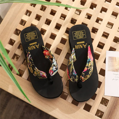 2024 Fashion Women Flip Flops Summer Beach Platform Slippers Casual Outside Wedges Sandals Summer Women Shoes