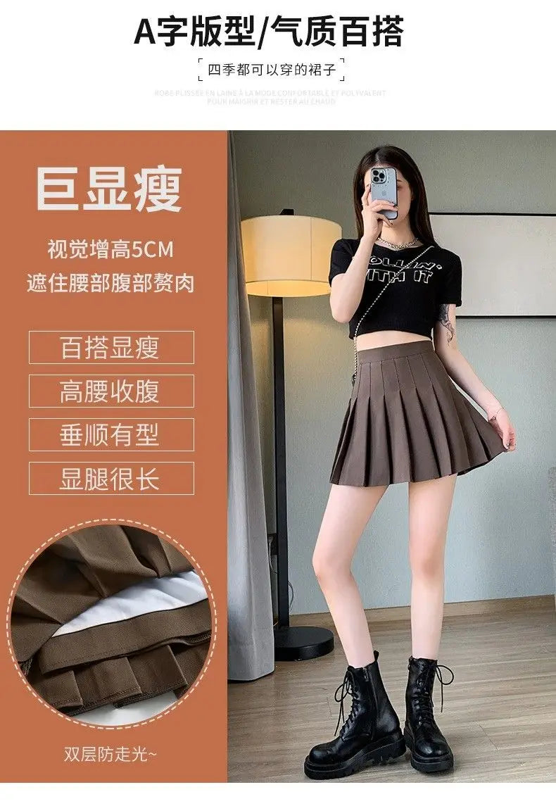 Pink Pleated Skirt Summer Black Mini Skirts Women Sexy Short Skirt White Skirt Kawaii Y2k Skirt High Waist Big size Tennis Skirt