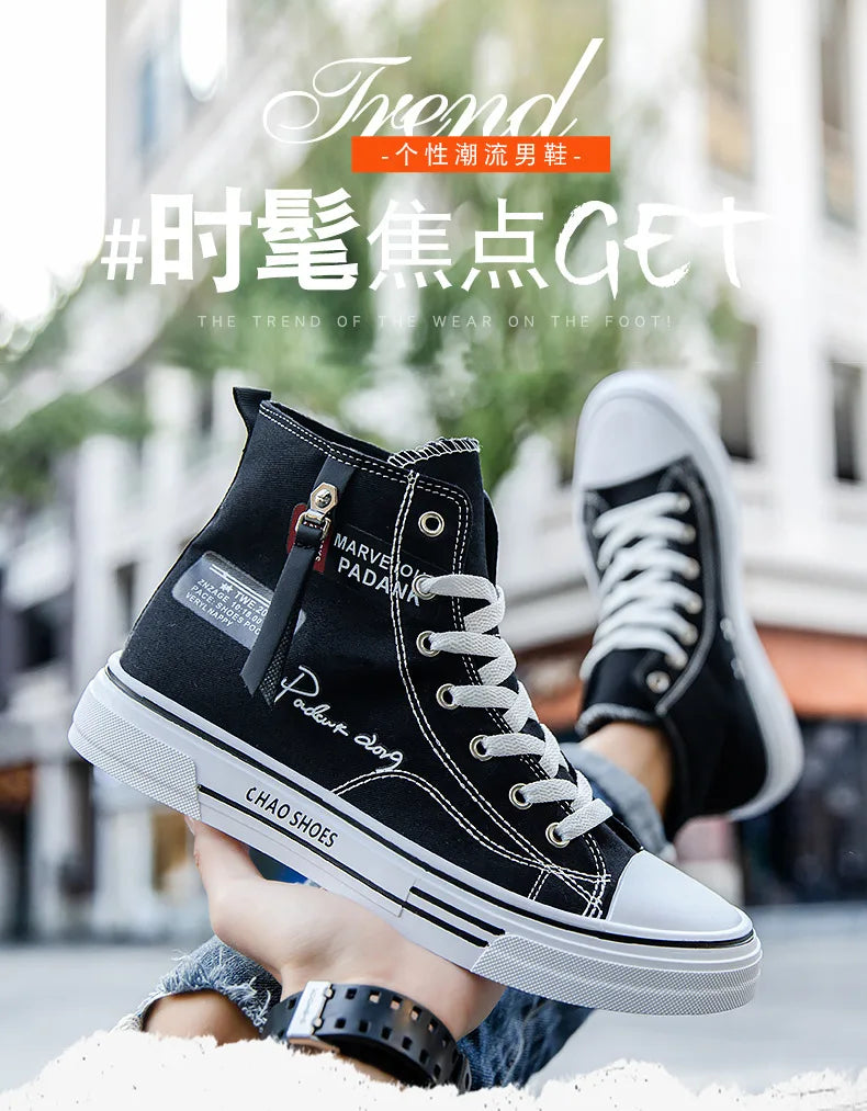 Men Sneakers Men Shoes Vulcanize Canvas Shoes High Top Sport Shoes Casual Breathable Platform Shoes Man Trainers Tenis Masculino