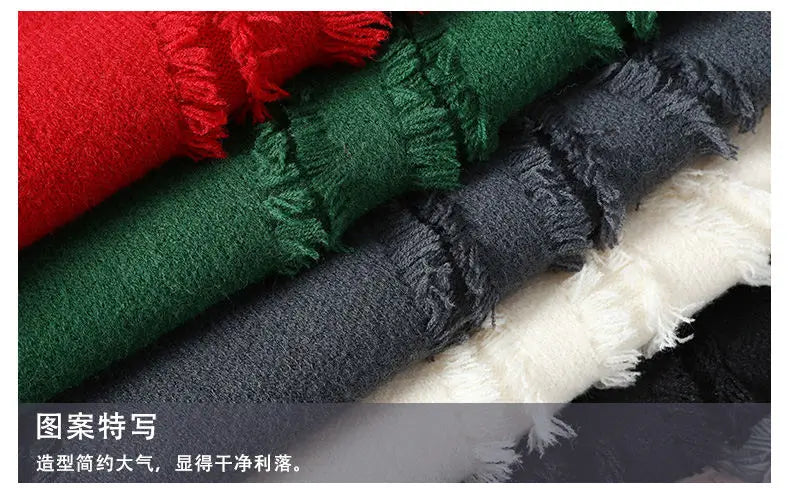 Autumn Winter Warm Mens Knitted Sweaters Fashion Patchwork O Neck Knit Pullovers Korean Streetwear Pullover Casual Mens Clothing