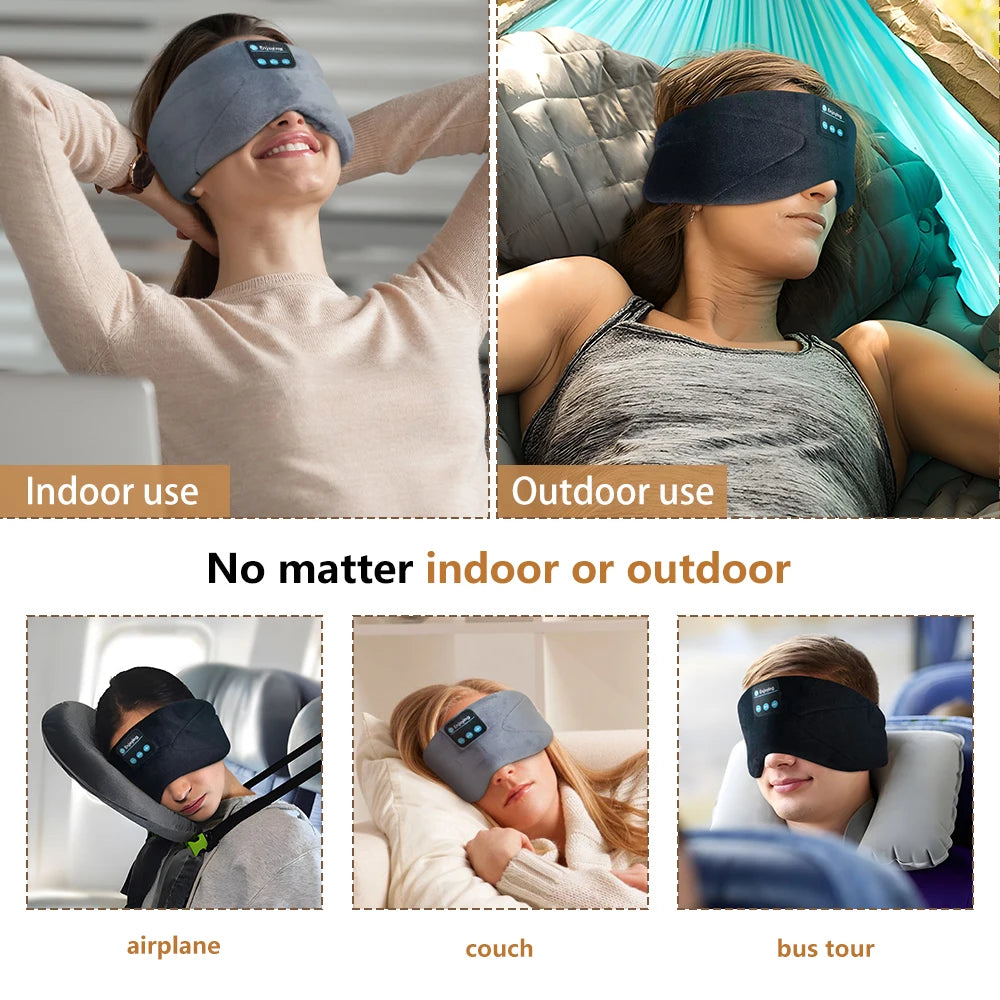 Bluetooth Sleeping Mask Blindfold Wireless Headphones for Sleeping, Breathable Headband Headphones Music Eye Mask