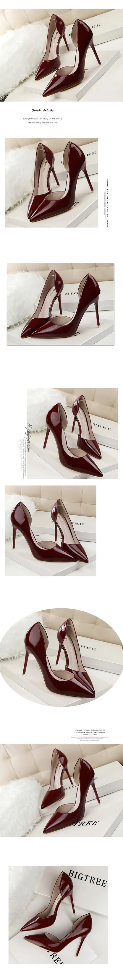 BIGTREE Shoes 2024 Women Pumps Patent Leather High Heels Stiletto Sexy Party Shoes OL Career Women Heels Office Shoes 12 Colors