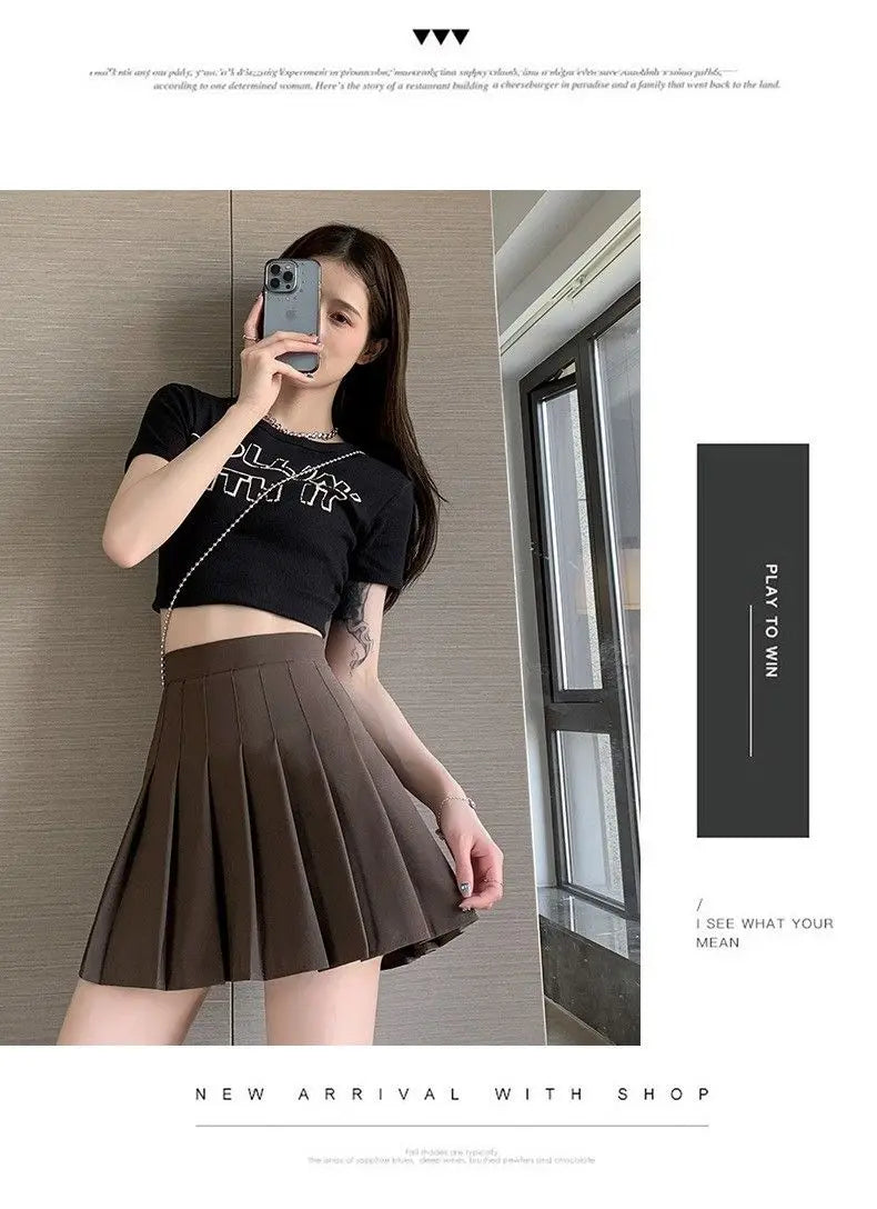 Pink Pleated Skirt Summer Black Mini Skirts Women Sexy Short Skirt White Skirt Kawaii Y2k Skirt High Waist Big size Tennis Skirt