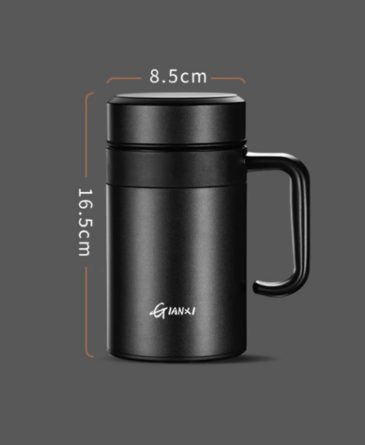 Stainless Steel Thermos Portable Straw Thermos Bottle Leak-Proof Household Office Outdoor Thermal Cups Vacuum Flask Insulation