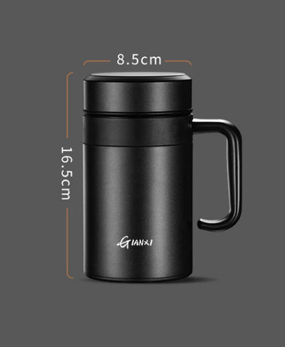 Stainless Steel Thermos Portable Straw Thermos Bottle Leak-Proof Household Office Outdoor Thermal Cups Vacuum Flask Insulation