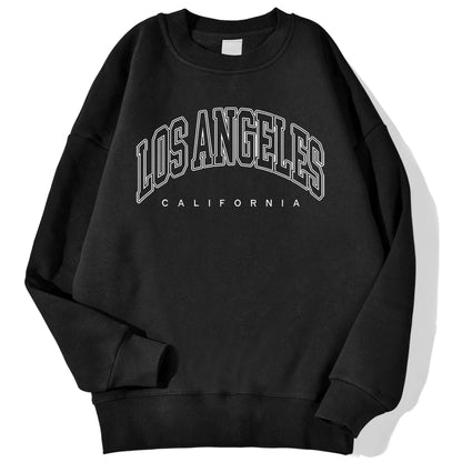 Los Angeles California Letter Print Sweatshirt For Men Fashion High Quality Hoodie Autumn Casual Pullover Simple Loose Clothes