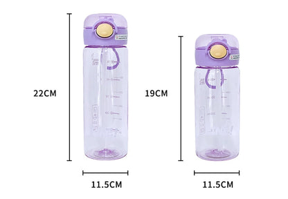 500/600ML Large Capacity Plastic Straw Water Bottles For School Sports Water Bottle BPA Free Portable Leak-proof Drinkware Cup