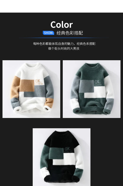 Winter New Fashion Sweater 2023 Men Knitwear Thick Warm Knitted Pullover High Quality Mens Sweaters Casual Loose Male Jumpers