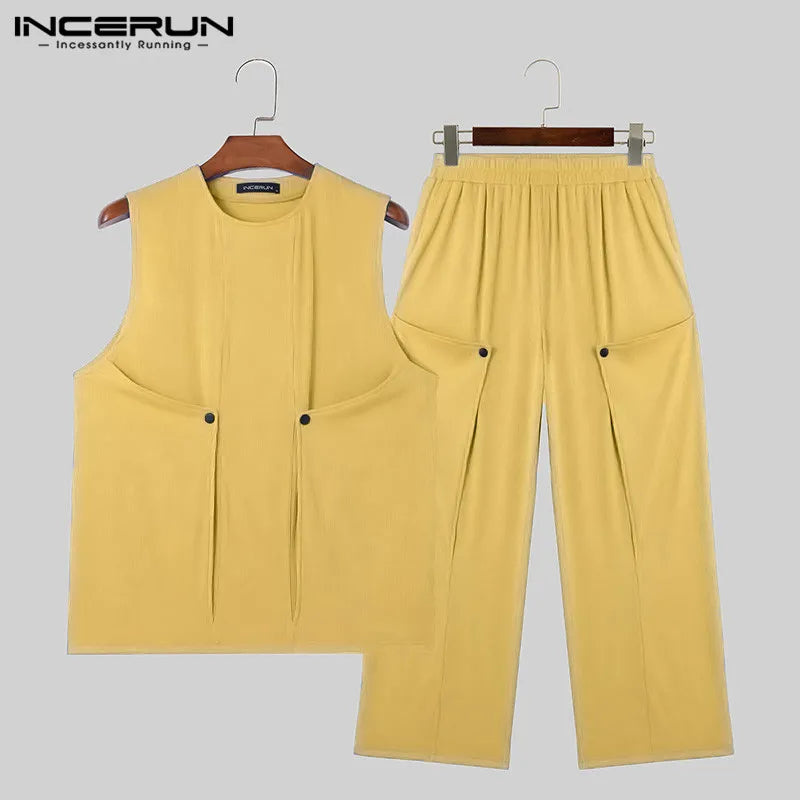 INCERUN 2024 American Style Fashion Men&