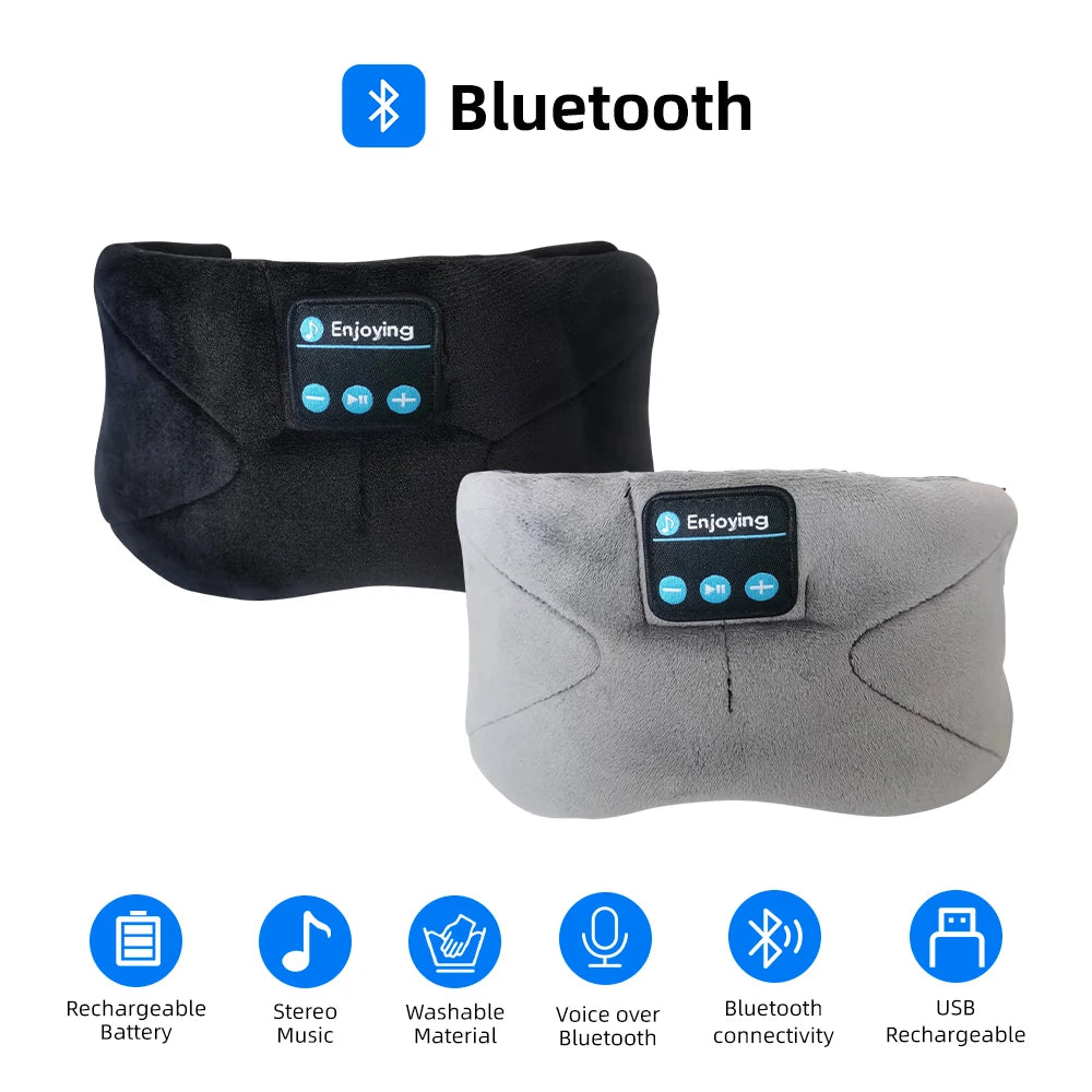 Bluetooth Sleeping Mask Blindfold Wireless Headphones for Sleeping, Breathable Headband Headphones Music Eye Mask