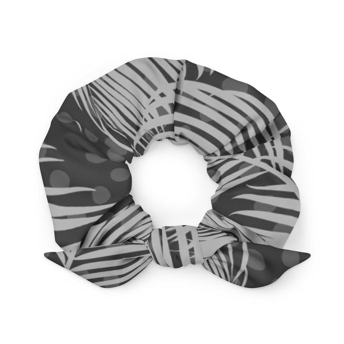 Grey Stripes Recycled Scrunchie