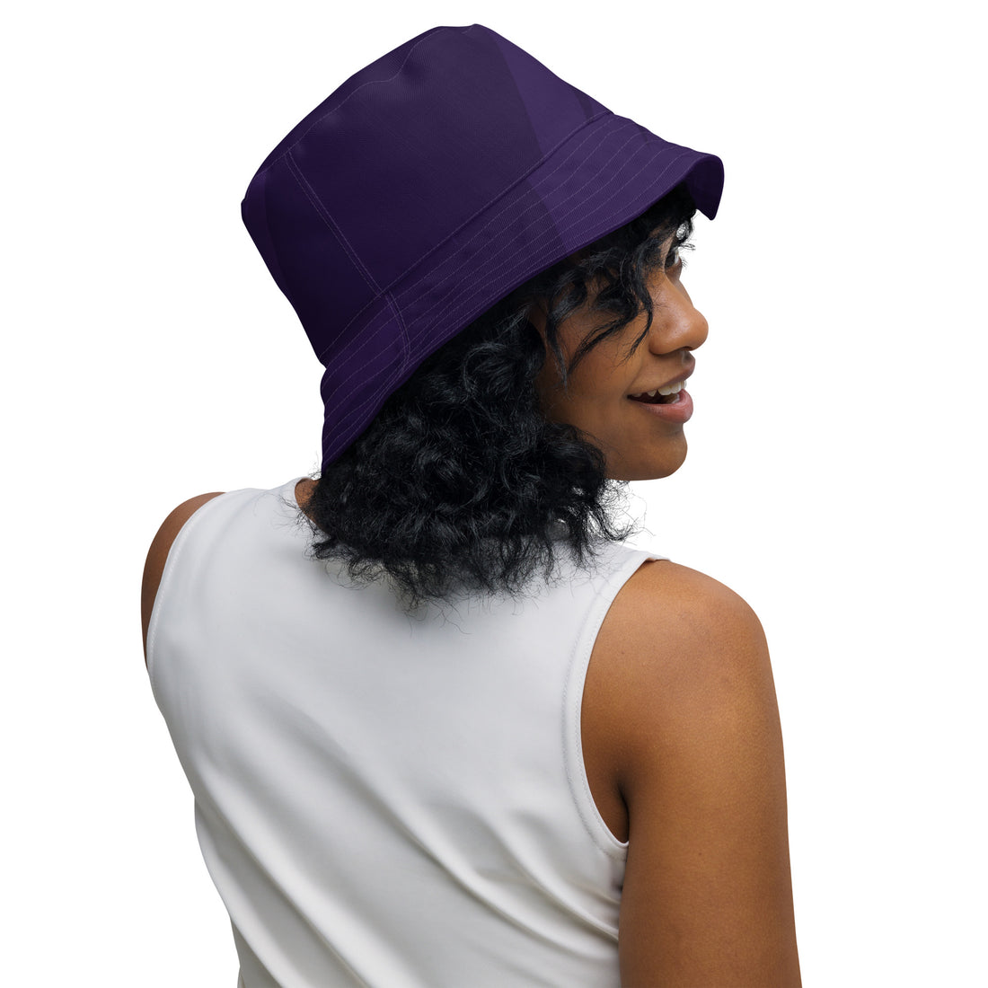 Purple Reversible bucket hat
