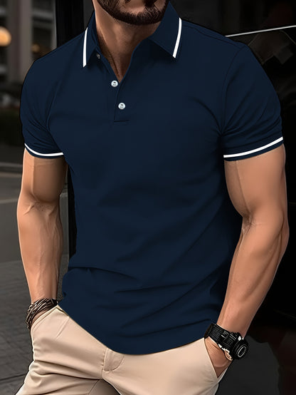 Classic Mens Golf Shirt - Relaxed Fit, Breathable Short Sleeve, Classic Collar Style - Perfect for Warm Weather Golfing, Hiking, and Outdoor Activities