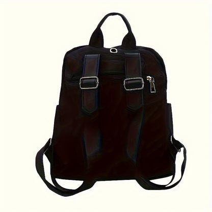 Trendy Backpack for Casual Outings: Lightweight, Oxford Material, Adjustable Shoulder Strap, and Gold-Tone Zippers