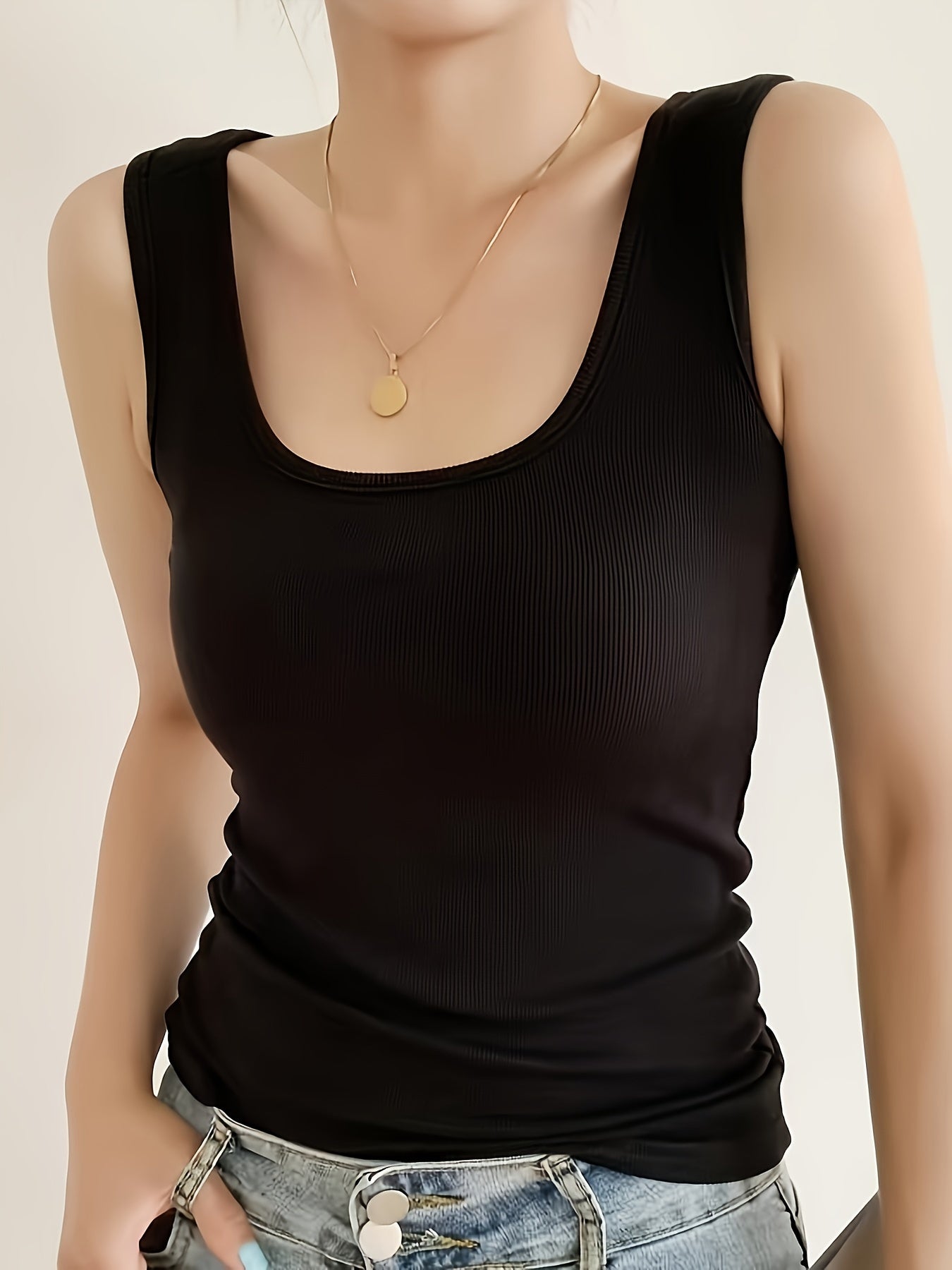 Seamless Comfort Vest Top - Camisoles &amp; Tanks with Elastic Breathable Fabric, Soft Lingerie &amp; Underwear for Women - Perfect for Lounging or Layering