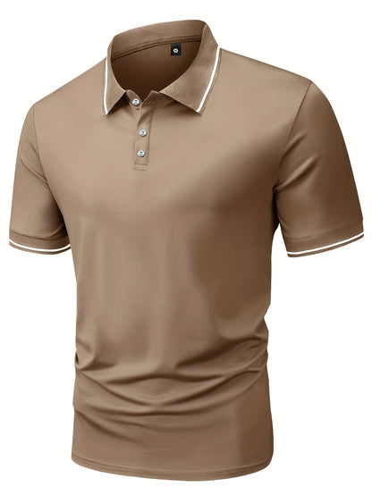 Classic Mens Golf Shirt - Relaxed Fit, Breathable Short Sleeve, Classic Collar Style - Perfect for Warm Weather Golfing, Hiking, and Outdoor Activities