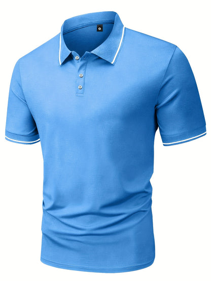 Classic Mens Golf Shirt - Relaxed Fit, Breathable Short Sleeve, Classic Collar Style - Perfect for Warm Weather Golfing, Hiking, and Outdoor Activities