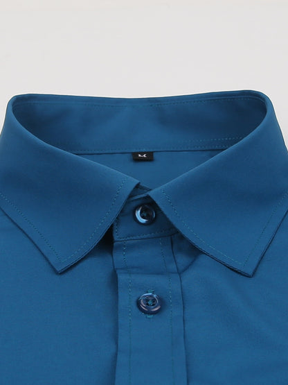 Mens Elegant Turndown Collar Shirt, Male Clothes With Chest Pocket For Spring And Summer, Business And Formal Occasions