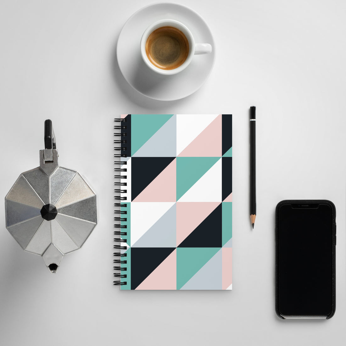 Uniform Geometry Spiral notebook