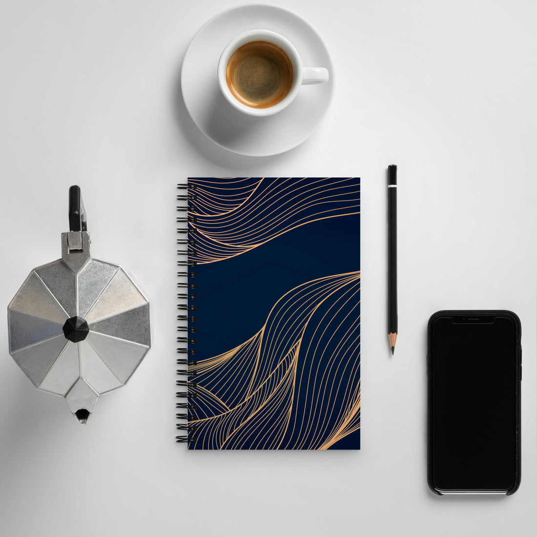 Golden Stripes Spiral notebook