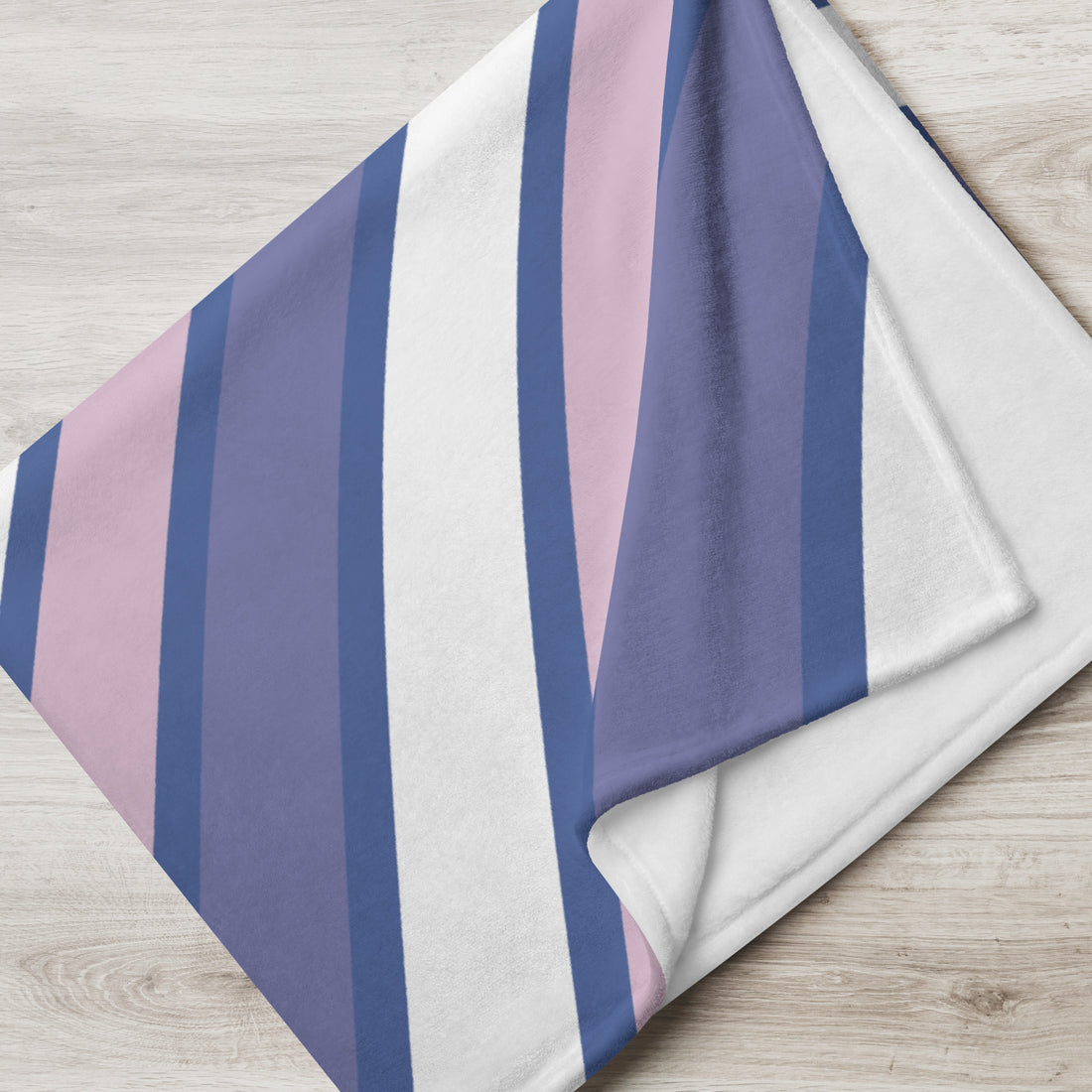 Large Purple Stripes Throw Blanket