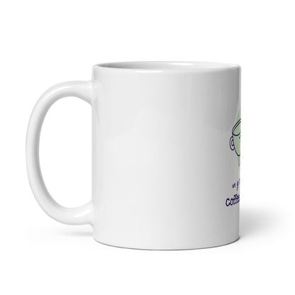 White glossy mug