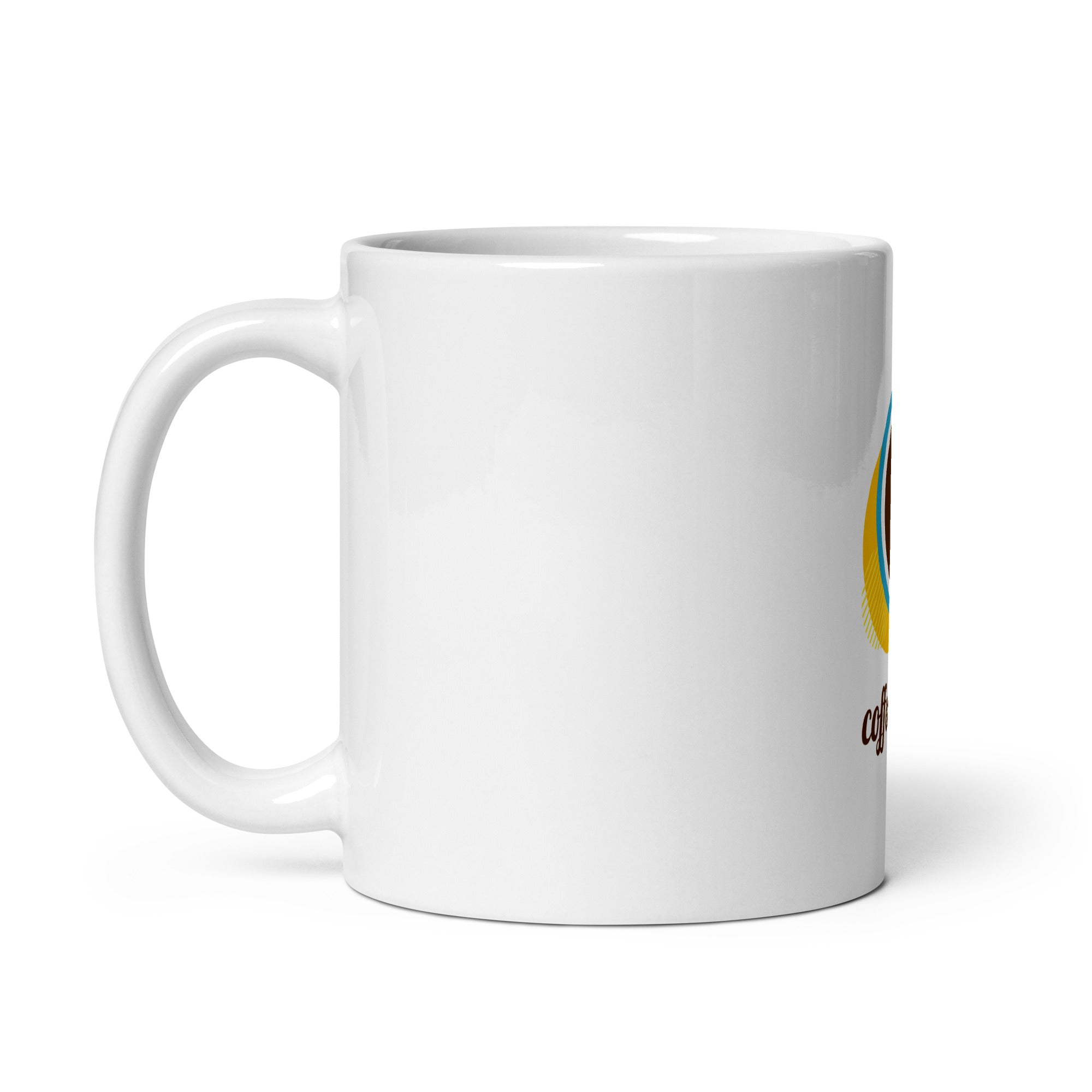 White glossy mug