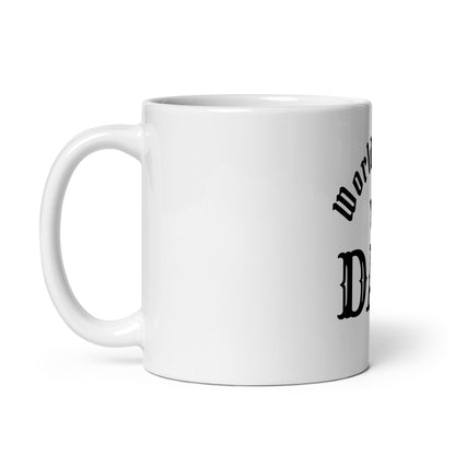 White glossy mug