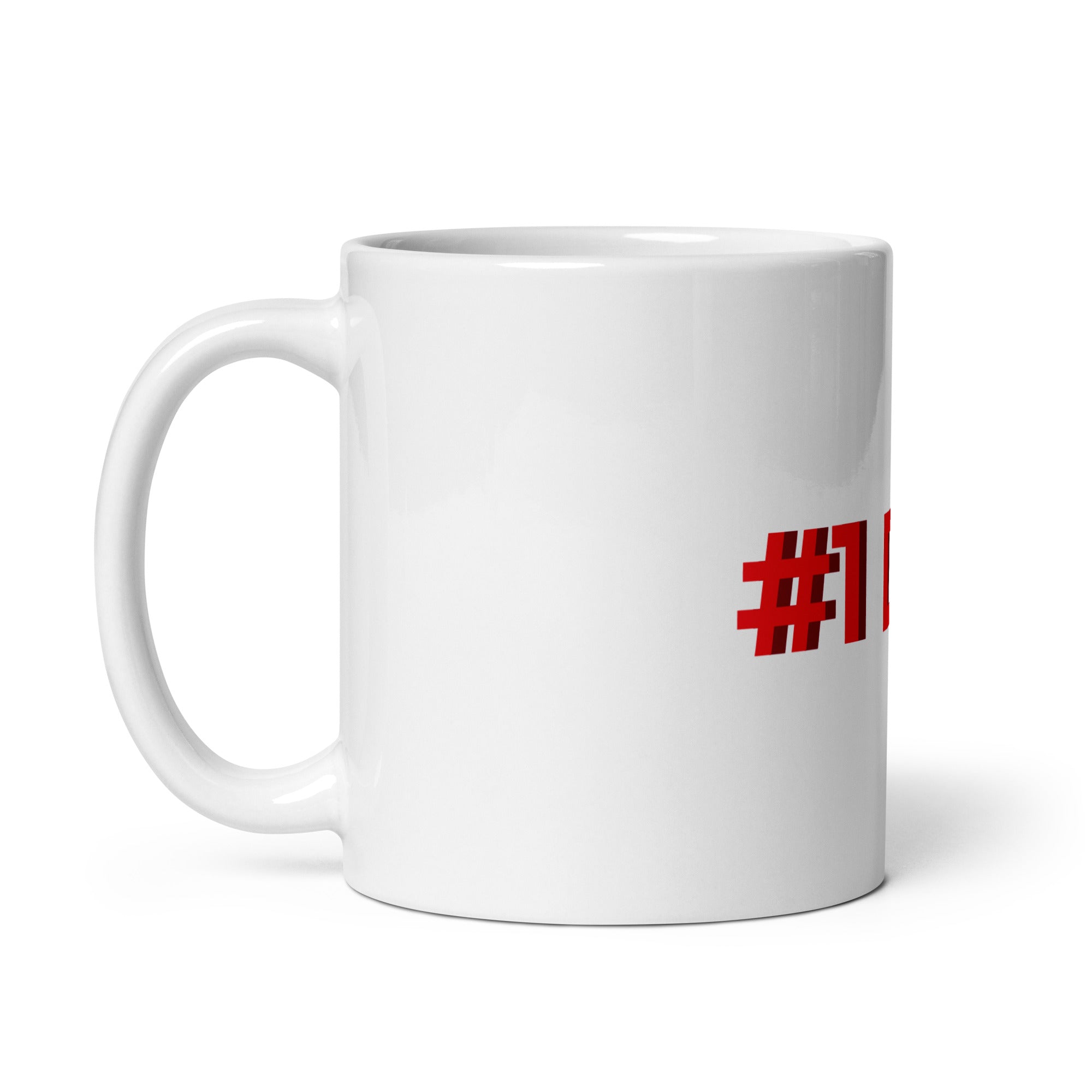 White glossy mug