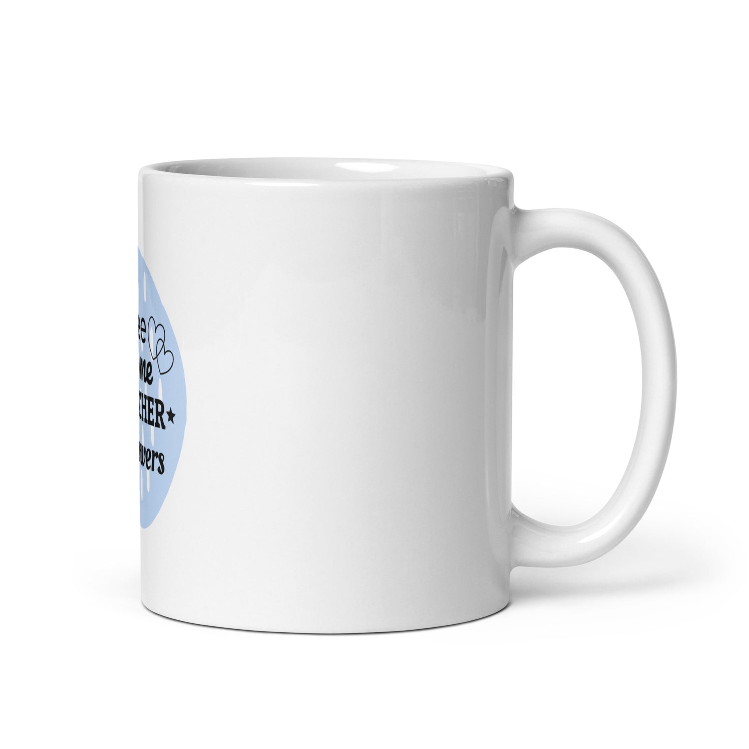 White glossy mug