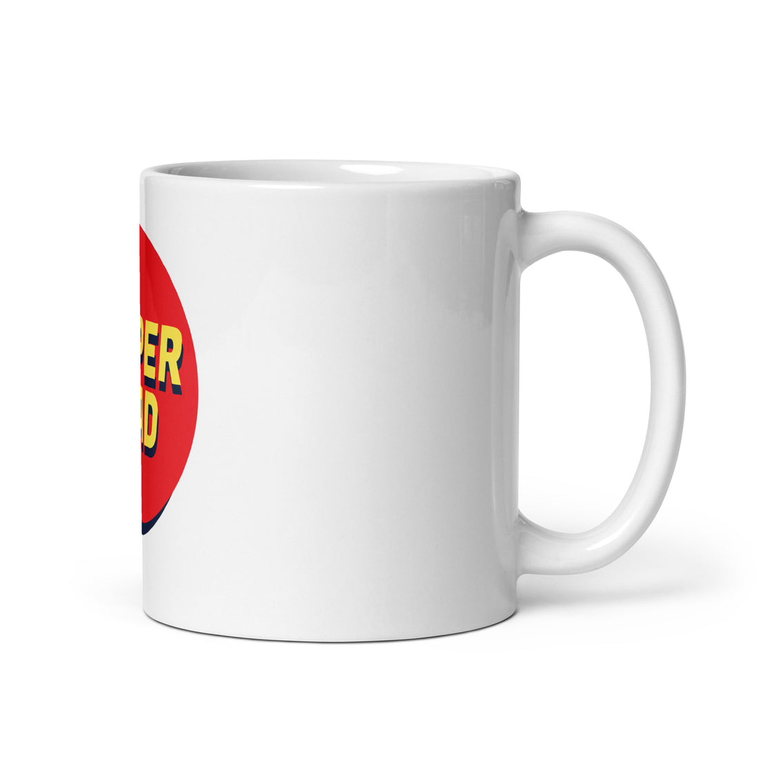 White glossy mug