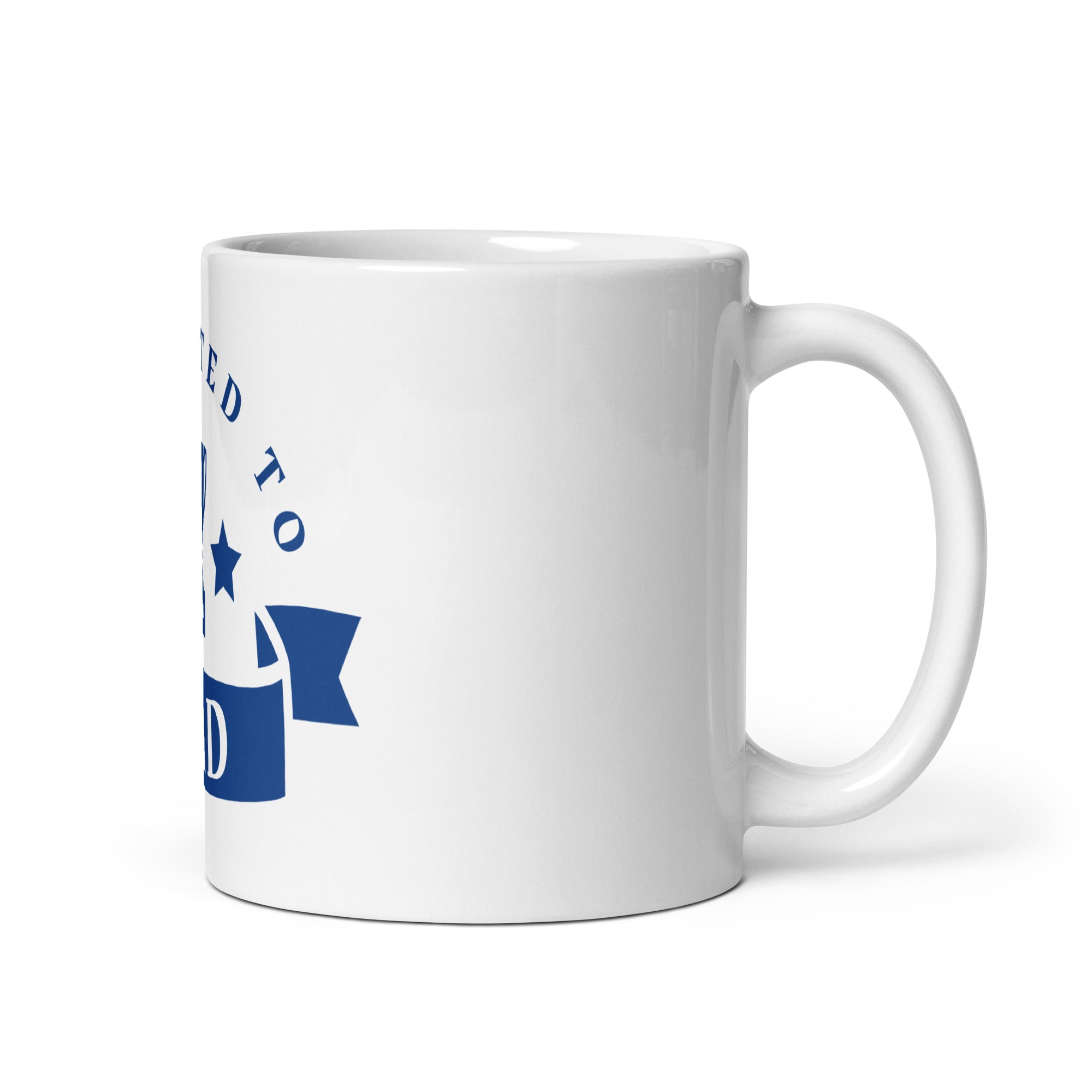 White glossy mug