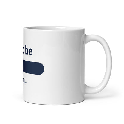 White glossy mug